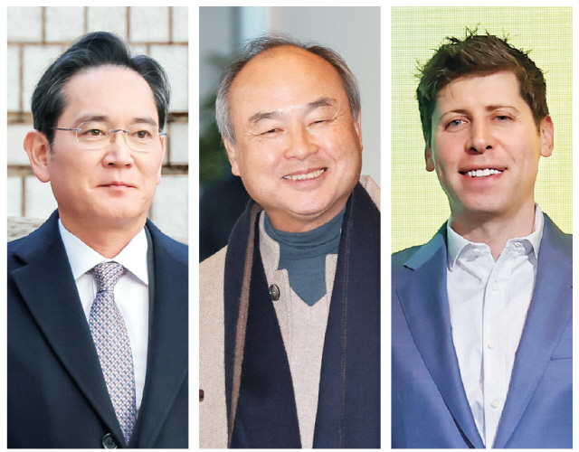 전세계적으로 AI 관련 개발 및 연구에 관심이 집중된 가운데 '한·미·일 대표 기업의 AI 회동이 4일 서울에서 열렸다. 왼쪽부터 이재용 삼성전자 회장, 손정의 소프트뱅크그룹 회장, 샘 올트먼 오픈AI 최고경영자.  [연합뉴스]